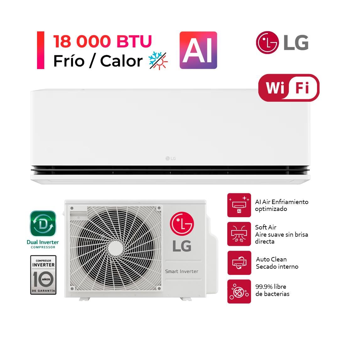 DUALCOOL Aire Acondicionado Inverter 18000 BTU Función solo frío calor con IA